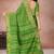 Leaf green & antique gold polycotton kalyani saree with running blouse