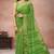 Leaf green & antique gold polycotton kalyani saree with running blouse