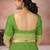 Leaf green & antique gold polycotton kalyani saree with running blouse