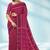 Dark magenta & antique gold polycotton kalyani saree with running blouse