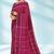 Dark magenta & antique gold polycotton kalyani saree with running blouse