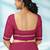 Dark magenta & antique gold polycotton kalyani saree with running blouse