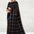 Coffee brown & midnight navy blue polycotton kalyani saree with running blouse