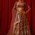 Captivating Brown Zari and Sequins Embroidered Fandy Silk indian designer wedding lehenga choli