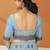 Powder blue & dusty mauve kovai cotton saree with running blouse
