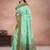 Mint green & antique gold kovai cotton saree with running blouse