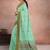 Mint green & antique gold kovai cotton saree with running blouse