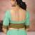 Mint green & antique gold kovai cotton saree with running blouse