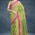 Pistachio green & rose pink kovai cotton saree with running blouse