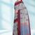 Pearl grey & rosewood pink kovai cotton saree with running blouse
