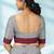 Pearl grey & rosewood pink kovai cotton saree with running blouse
