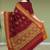 Wine red & burnt saffron kovai coimbatore cotton saree with running blouse