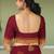 Wine red & burnt saffron kovai coimbatore cotton saree with running blouse