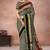 Sage grey & deep maroon chettinad cotton saree with running blouse