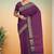 Dark orchid & midnight navy blue chettinad cotton saree with running blouse