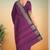 Dark orchid & midnight navy blue chettinad cotton saree with running blouse