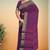 Dark orchid & midnight navy blue chettinad cotton saree with running blouse
