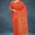 Coquelicot orange & burnished tangerine kovai cotton saree with running blouse