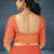 Coquelicot orange & burnished tangerine kovai cotton saree with running blouse