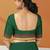 Emerald green & copper brown chettinad cotton saree with running blouse