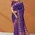 Electric indigo & raspberry magenta chettinad cotton saree with running blouse