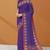 Electric indigo & raspberry magenta chettinad cotton saree with running blouse