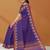 Electric indigo & raspberry magenta chettinad cotton saree with running blouse