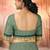 Sage green & deep teal chettinad cotton saree with running blouse