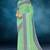 Pale/mint green chettinad cotton saree with running blouse