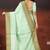Honeydew green & sand beige kovai cotton saree with running blouse