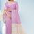 Blush pink & ivory white kovai cotton saree with running blouse