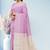 Blush pink & ivory white kovai cotton saree with running blouse