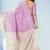 Blush pink & ivory white kovai cotton saree with running blouse