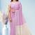 Blush pink & ivory white kovai cotton saree with running blouse