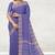 Lavender blue & antique gold chettinad cotton saree with running blouse