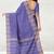 Lavender blue & antique gold chettinad cotton saree with running blouse