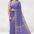 Lavender blue & antique gold chettinad cotton saree with running blouse