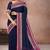 Oxford blue & magenta pink chettinad cotton saree with running blouse
