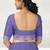 Lavender blue & antique gold chettinad cotton saree with running blouse