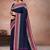 Oxford blue & magenta pink chettinad cotton saree with running blouse