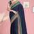 Navy blue & emerald green chettinad cotton saree with running blouse