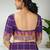Royal violet & ash taupe chettinad cotton saree with running blouse