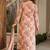 Light-peach printed cotton salwar suit