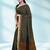 Dark olive green & antique gold kovai cotton saree with running blouse