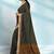 Dark olive green & antique gold kovai cotton saree with running blouse