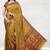 Mustard gold & coral rose kovai cotton saree with running blouse