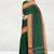 Emerald green & magenta pink chanderi cotton saree with running blouse