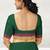 Emerald green & magenta pink chanderi cotton saree with running blouse