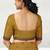 Mustard gold & coral rose kovai cotton saree with running blouse