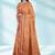 Orange ember glow & brown copper spice chettinad cotton saree with running blouse